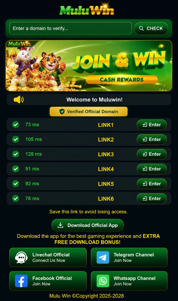 Mulu Win official domain verification, links and app download page